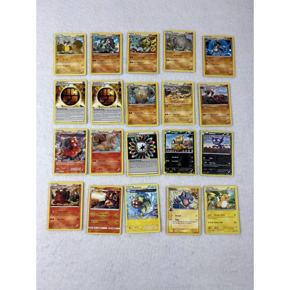 Pokémon TCG Lot of 20 Cards EX Reverse Holo Rare Lucario Raichu Magcargo